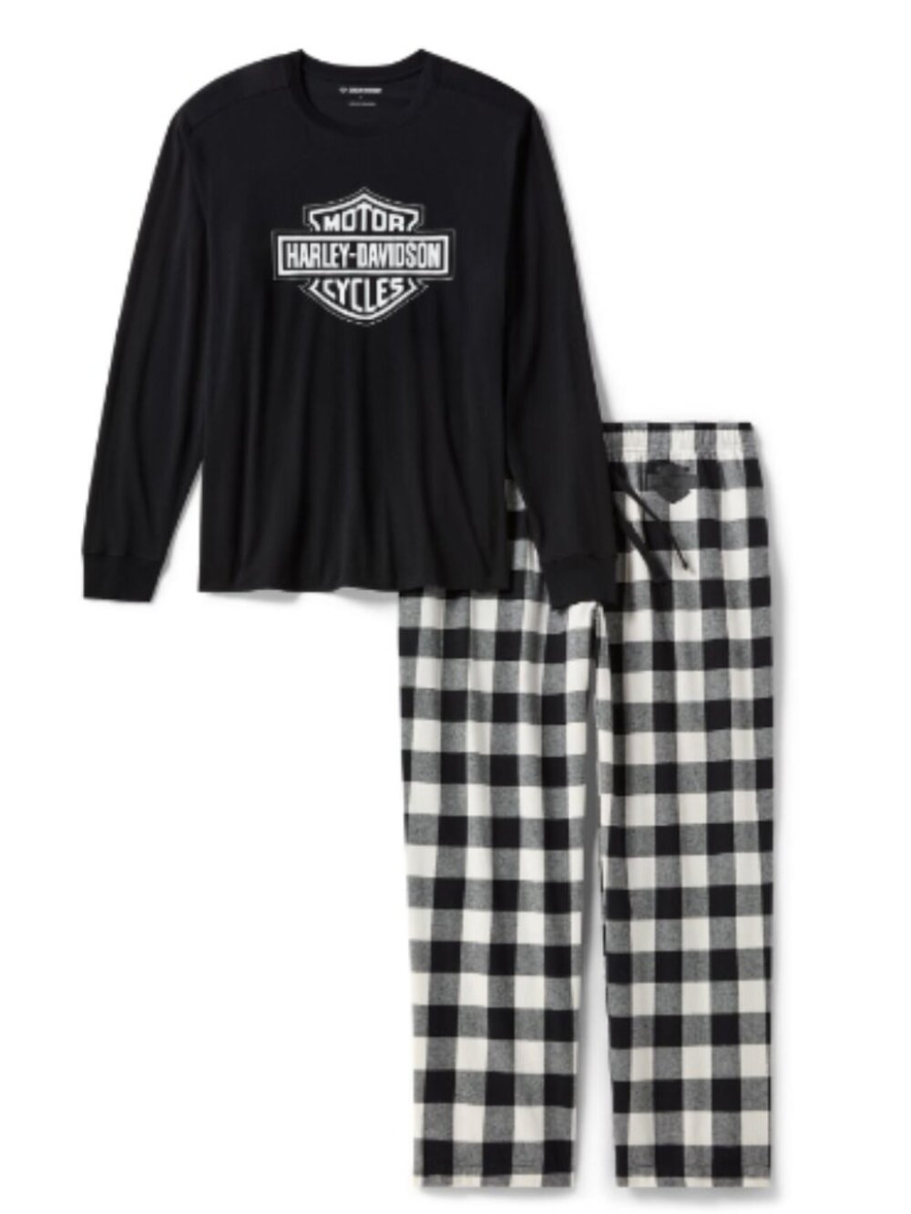 Men's Bar & Shield Buffalo Check Pajama Set